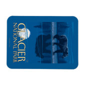 Magnet Flexible Ours au clair de lune - Parc national des Glaciers (Horizontal)