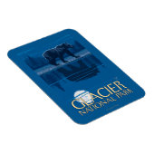 Magnet Flexible Ours au clair de lune - Parc national des Glaciers (Côté Droit)