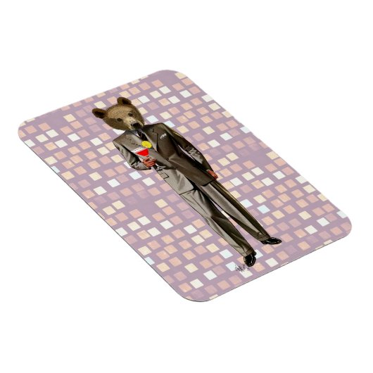 Magnet Flexible Ours Avec Cocktail (Côté Droit)