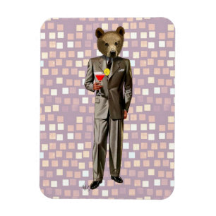 Magnet Flexible Ours avec le cocktail