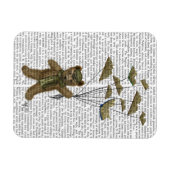 Magnet Flexible Ours avec papillons du livre (Horizontal)