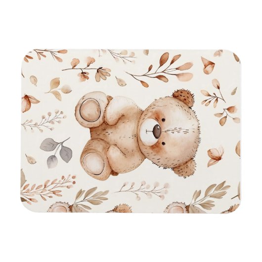 Magnet Flexible Ours Bébé Beige Cute (Horizontal)