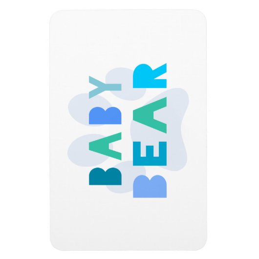 Magnet Flexible Ours de bébé - bleu (Vertical)
