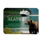 Magnet Flexible Ours de croisière de l'Alaska personnalisé (Horizontal)