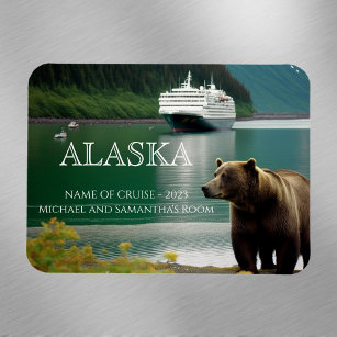 Magnet Flexible Ours de croisière de l'Alaska personnalisé
