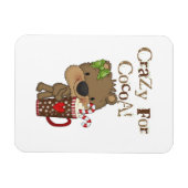 Magnet Flexible Ours de fille fou pour le cacao (Horizontal)