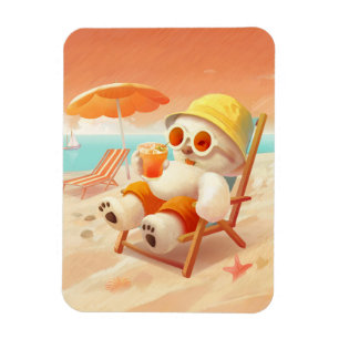 Magnet Flexible Ours de plage d'été
