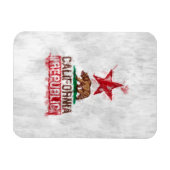 Magnet Flexible Ours drapeau de la République de Californie à la d (Horizontal)