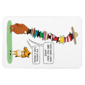 Magnet Flexible Ours drôle Portant beaucoup de Casquettes (Horizontal)