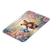 Magnet Flexible Ours en peluche et lapin dans une fête de jardin p (Côté Gauche)