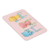 Magnet Flexible Ours jaunes, roses et bleus sur chaises (Côté Droit)