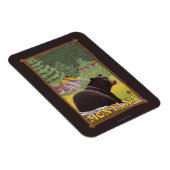 Magnet Flexible Ours noir en forêt - Montana (Côté Droit)