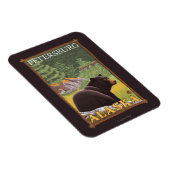 Magnet Flexible Ours noir en forêt - Petersburg, Alaska (Côté Droit)