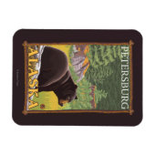 Magnet Flexible Ours noir en forêt - Petersburg, Alaska (Horizontal)