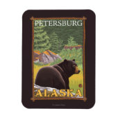 Magnet Flexible Ours noir en forêt - Petersburg, Alaska (Vertical)