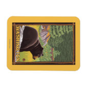 Magnet Flexible Ours noir en forêt - Washington (Horizontal)