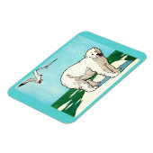Magnet Flexible ours polaire et mouettes (Côté Gauche)