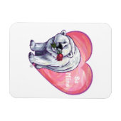 Magnet Flexible Ours polaire Saint Valentin (Horizontal)