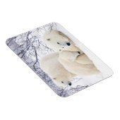 Magnet Flexible Ours polaires femelle et deux petits 3 (Côté Droit)