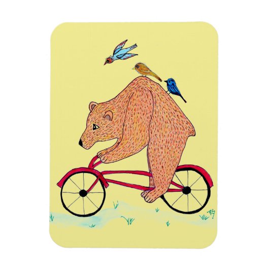 Magnet Flexible Ours sur l'aimant de vélo (Vertical)