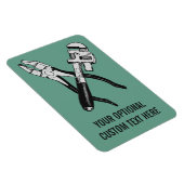 Magnet Flexible OUTILS texte personnalisé et aimant couleur (Côté Droit)