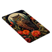Magnet Flexible Owl at Night with a Full Moon (Côté Droit)