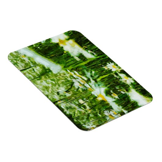 Magnet Flexible Oxeye Daisy Impressionnisme Abstrait (Côté Droit)