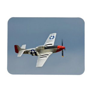 Magnet Flexible P-51D Mustang Fighter avec marquage D-Day volant