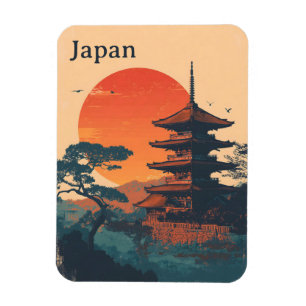 Magnet Flexible Pagode japonaise vintage
