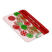 Magnet Flexible Pains d'épices de Noël rouge mignon (Côté Droit)