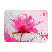Magnet Flexible Paint Splatter Abstrait Fleur Rose (Horizontal)