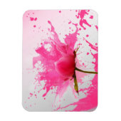 Magnet Flexible Paint Splatter Abstrait Fleur Rose (Vertical)