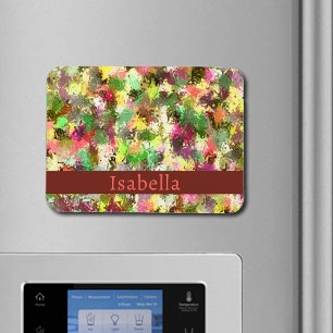 Magnet Flexible Paint Splatter Automne Couleur Feuilles Abstraits