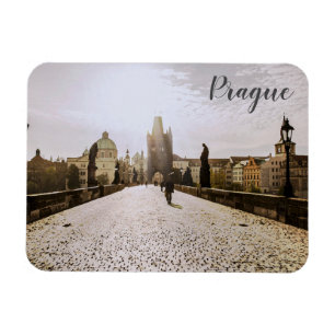 Magnet Flexible Painting of Charles bridge in Prague on sunrise