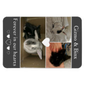 Magnet Flexible Paire de lapins cautionnés Mémorial photo (Horizontal)