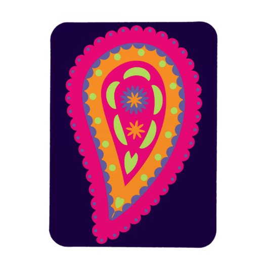 Magnet Flexible Paisley coloré (Vertical)