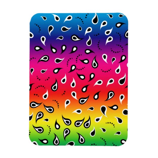 Magnet Flexible Paisley Rainbow (Vertical)