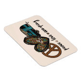 Magnet Flexible Paix, Amour, Camping (Côté Droit)