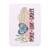 Magnet Flexible Paix, amour et Pâques (Vertical)