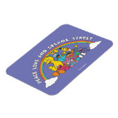 Magnet Flexible Paix, Amour et Rue Sésame (Côté Gauche)