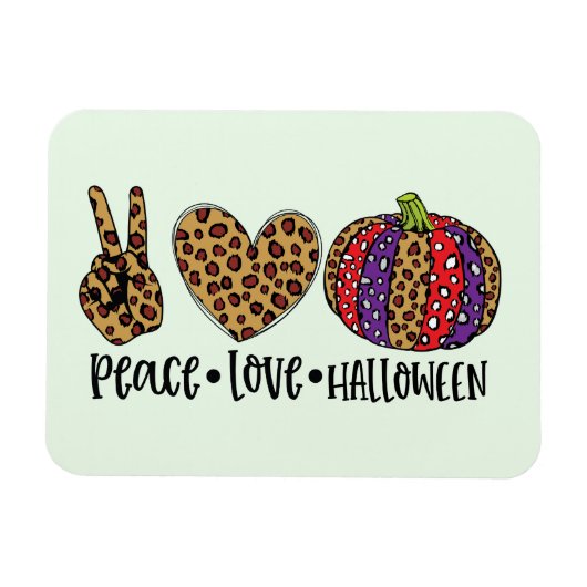 Magnet Flexible Paix - Amour - Halloween (Horizontal)