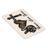 Magnet Flexible Paix, Amour, Jésus (Côté Droit)