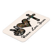 Magnet Flexible Paix, Amour, Jésus (Côté Gauche)