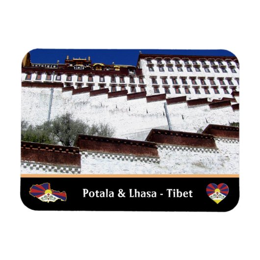 Magnet Flexible Palais de Potala & ville de Lhassa, Tibet / Himala (Horizontal)