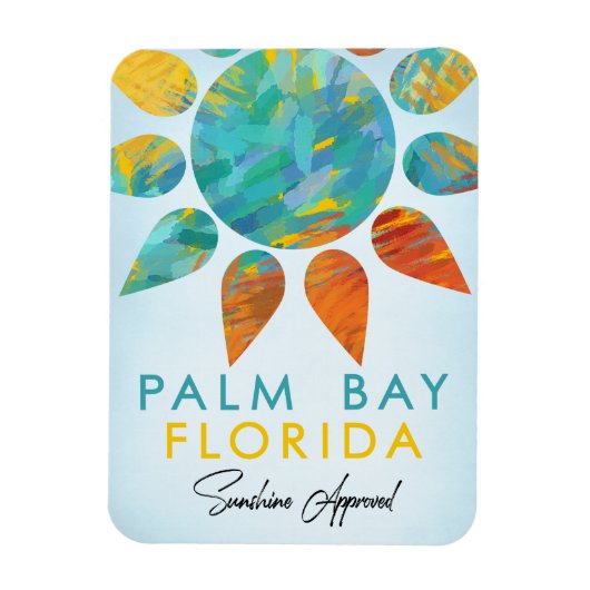 Magnet Flexible Palm Bay Floride Sunshine Travel (Vertical)