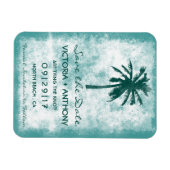 Magnet Flexible Palm Tree Plage Tropical Mariage Enregistrer La Da (Horizontal)