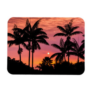Magnet Flexible Palmiers en silhouette, Hawaii