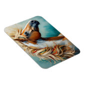 Magnet Flexible Palomino Peinture Mustang Portrait (Côté Droit)