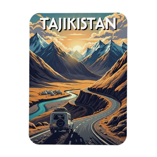Magnet Flexible Pamir Highway Tajikistan Travel  (Vertical)