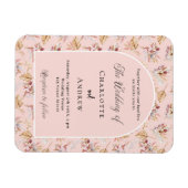 Magnet Flexible Pampas fleurs d'herbe faire-part de mariage d'or r (Horizontal)